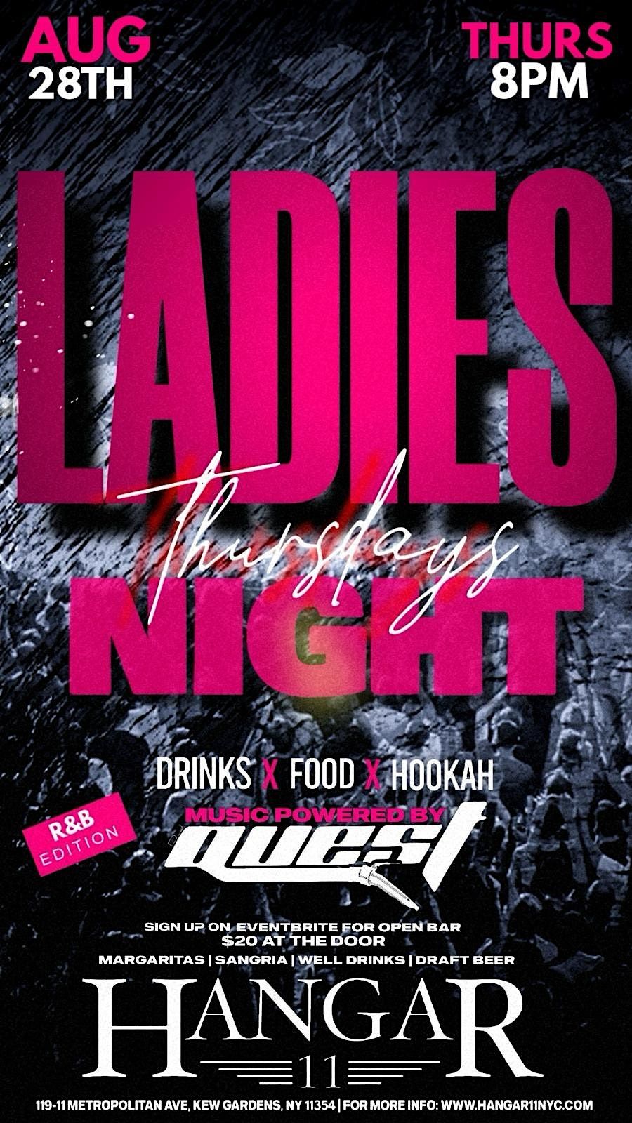 FREE Ladies Night at Hangar 11 with Open Bar & Music!