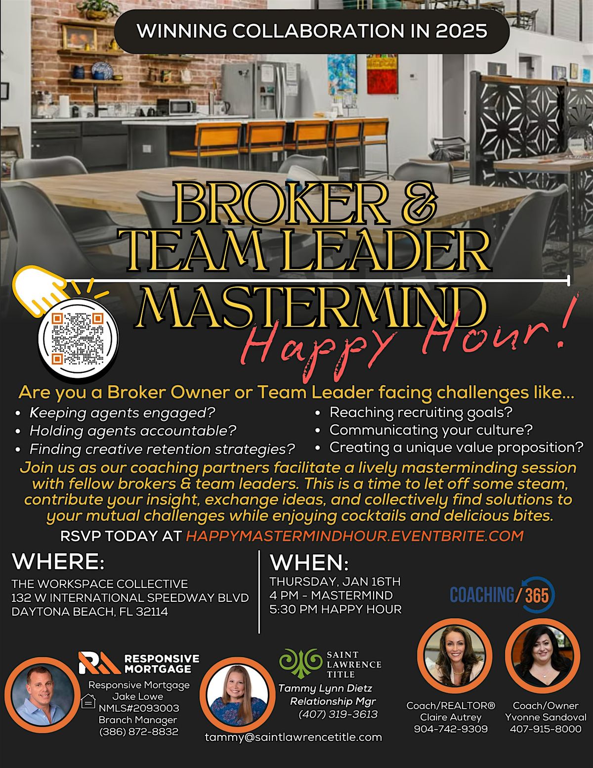 Broker\/Owner & Team Leader: Mastermind & Happy Hour - 2025 Kickoff!