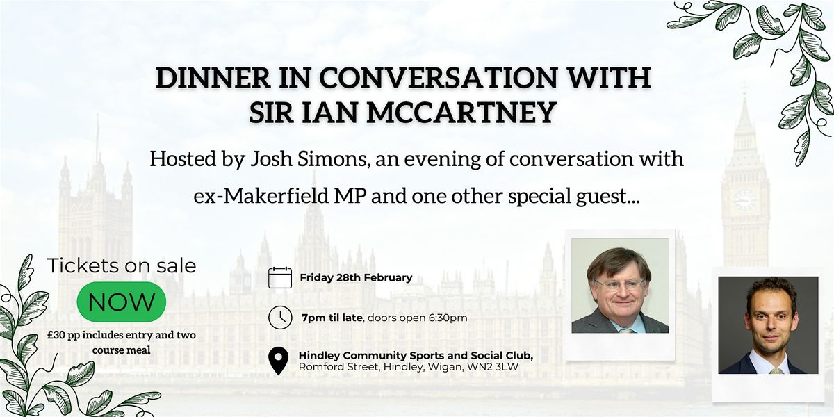 Dinner in Conversation with Ian McCartney