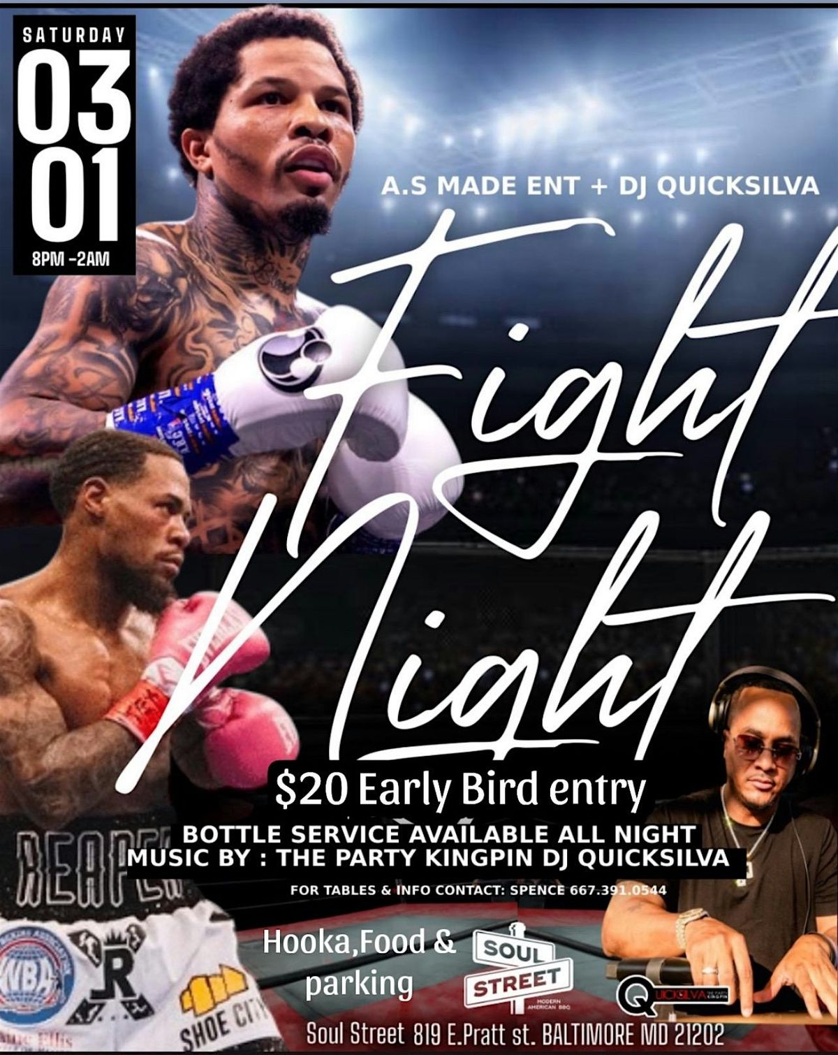 Fight Night With Dj Quicksilva at Soul Street CIAA Weekend in Baltimore