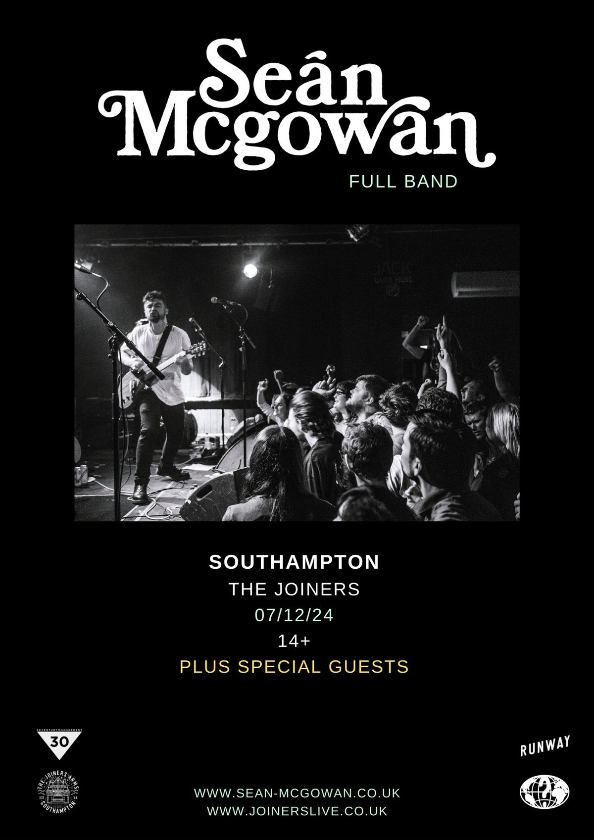 Sean Mcgowan  (Full Band Show) at The Joiners, Southampton