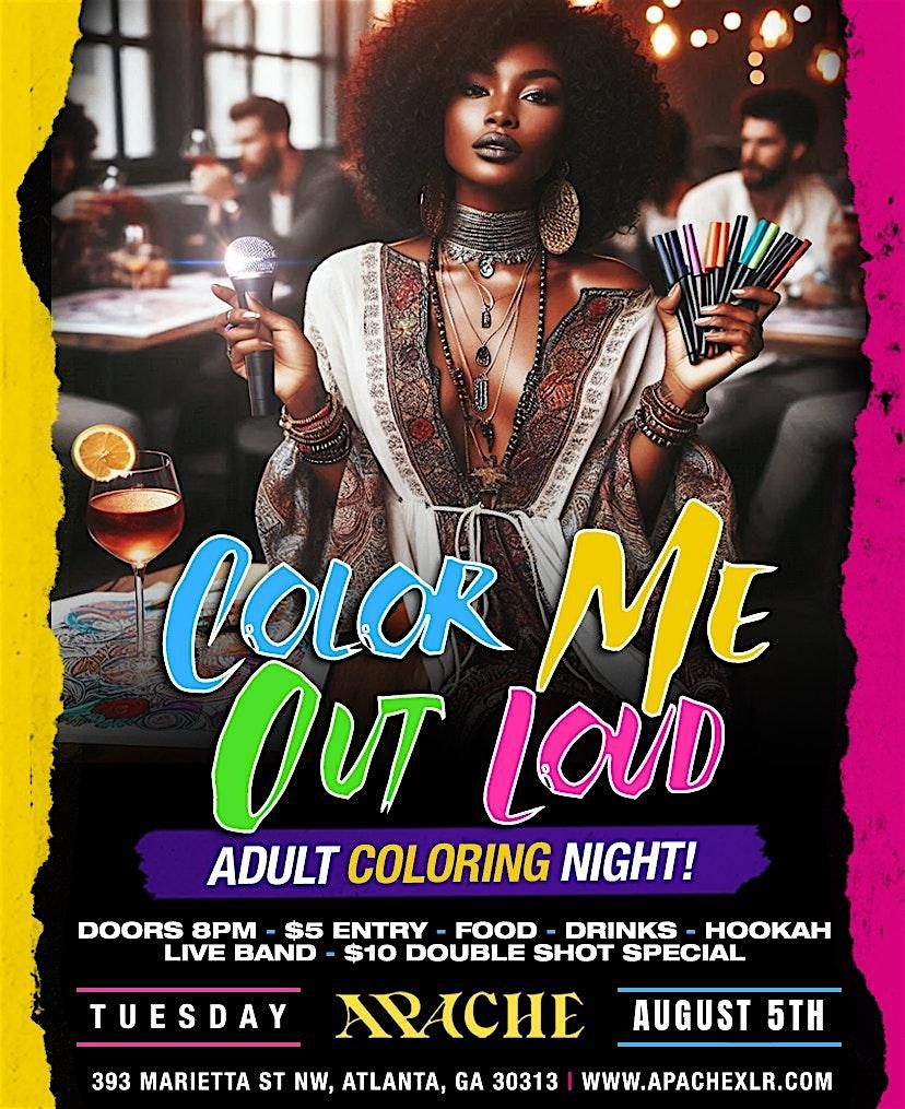 Color Me Out Loud Adult Coloring Night