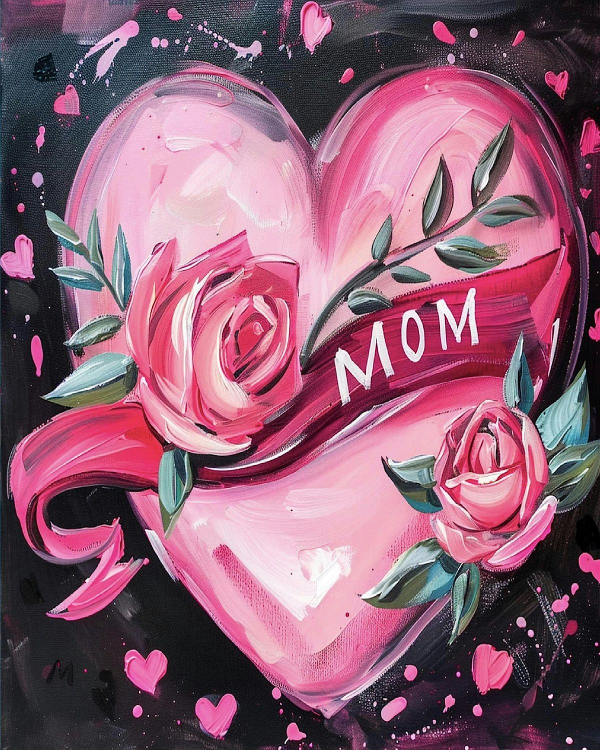 Paint " Mom's Heart" Perfect for Mother's Day Gift Giving