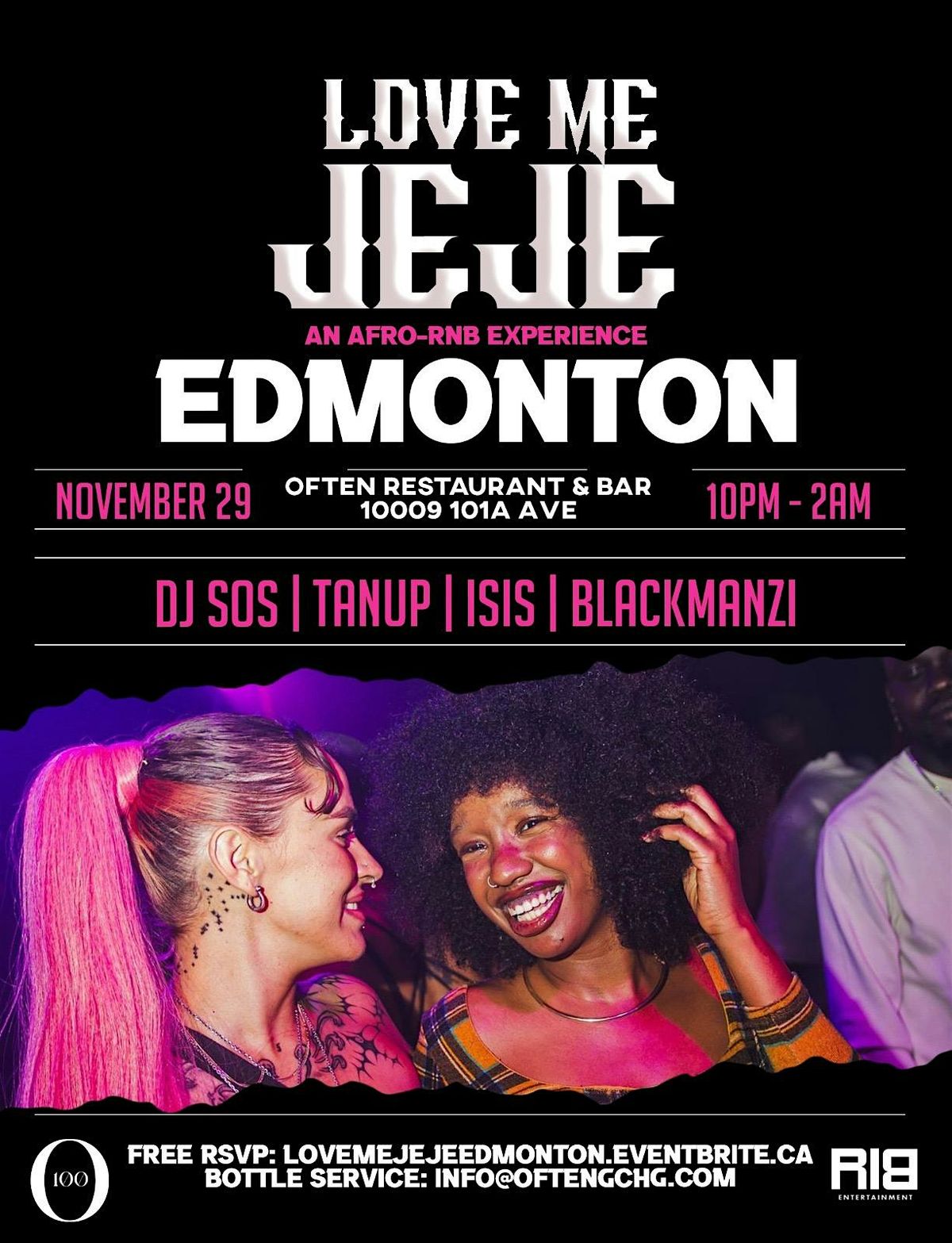 LOVE ME JEJE: AN AFRO-RNB EXPERIENCE EDMONTON