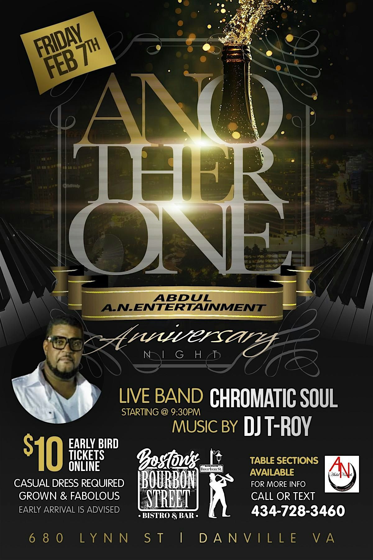 Another One Abduls  A.N. Anniversary Celebration \/Chromatic Soul Band & DJ