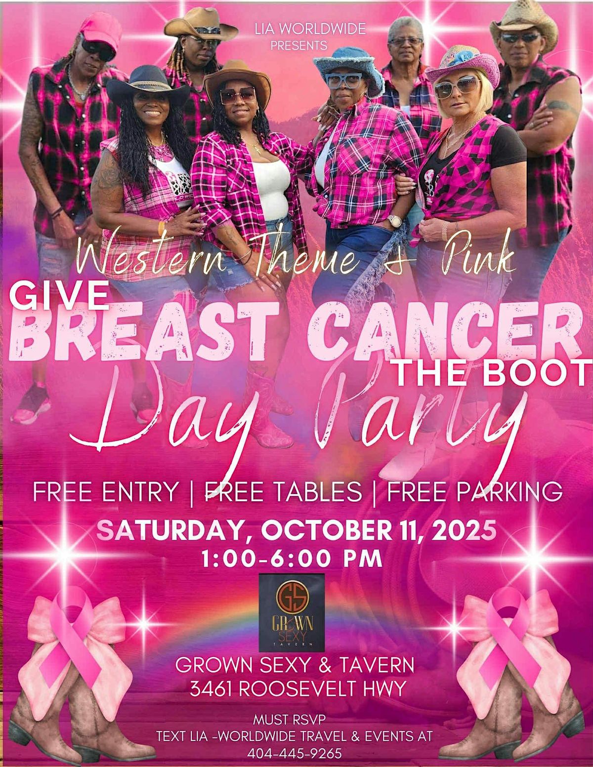 LIA WORLDWIDE GIVE BREAST CANCER THE BOOT DAY PARTY