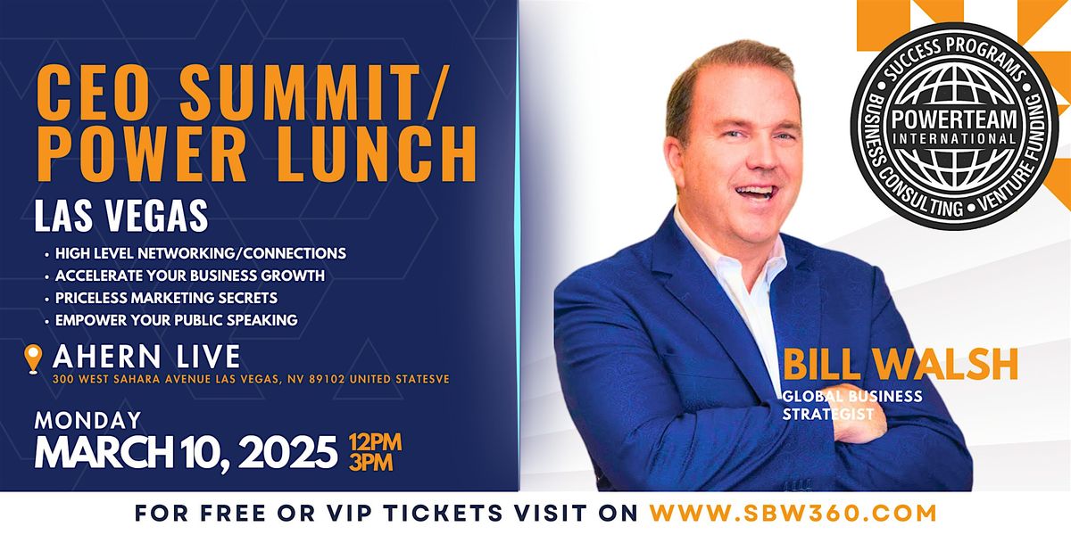 CEO Summit\/Power Lunch - Las Vegas