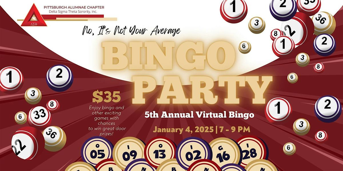 2025 No, It's Not Your Average Bingo Party