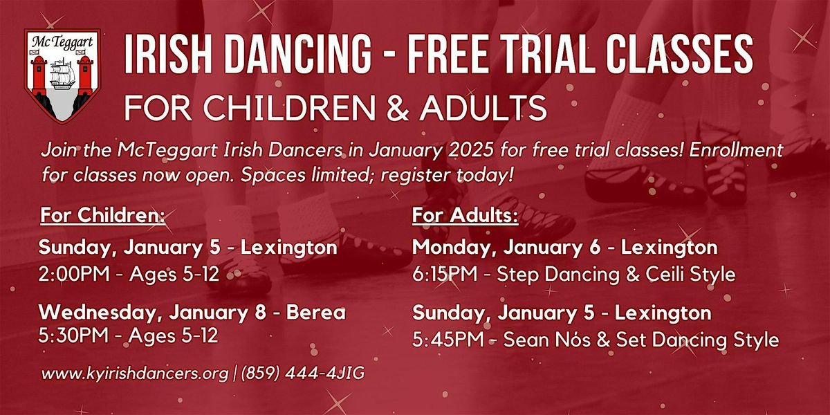 Irish Dance: Free Trial Classes for Children & Adults in Lexington