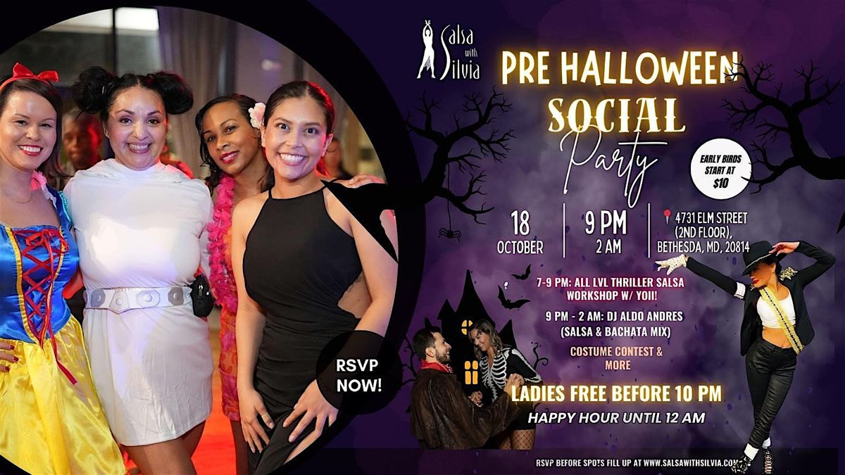 PRE HALLOWEEN SOCIAL PARTY WITH A THRILLER SALSA WORKSHOP by YOII