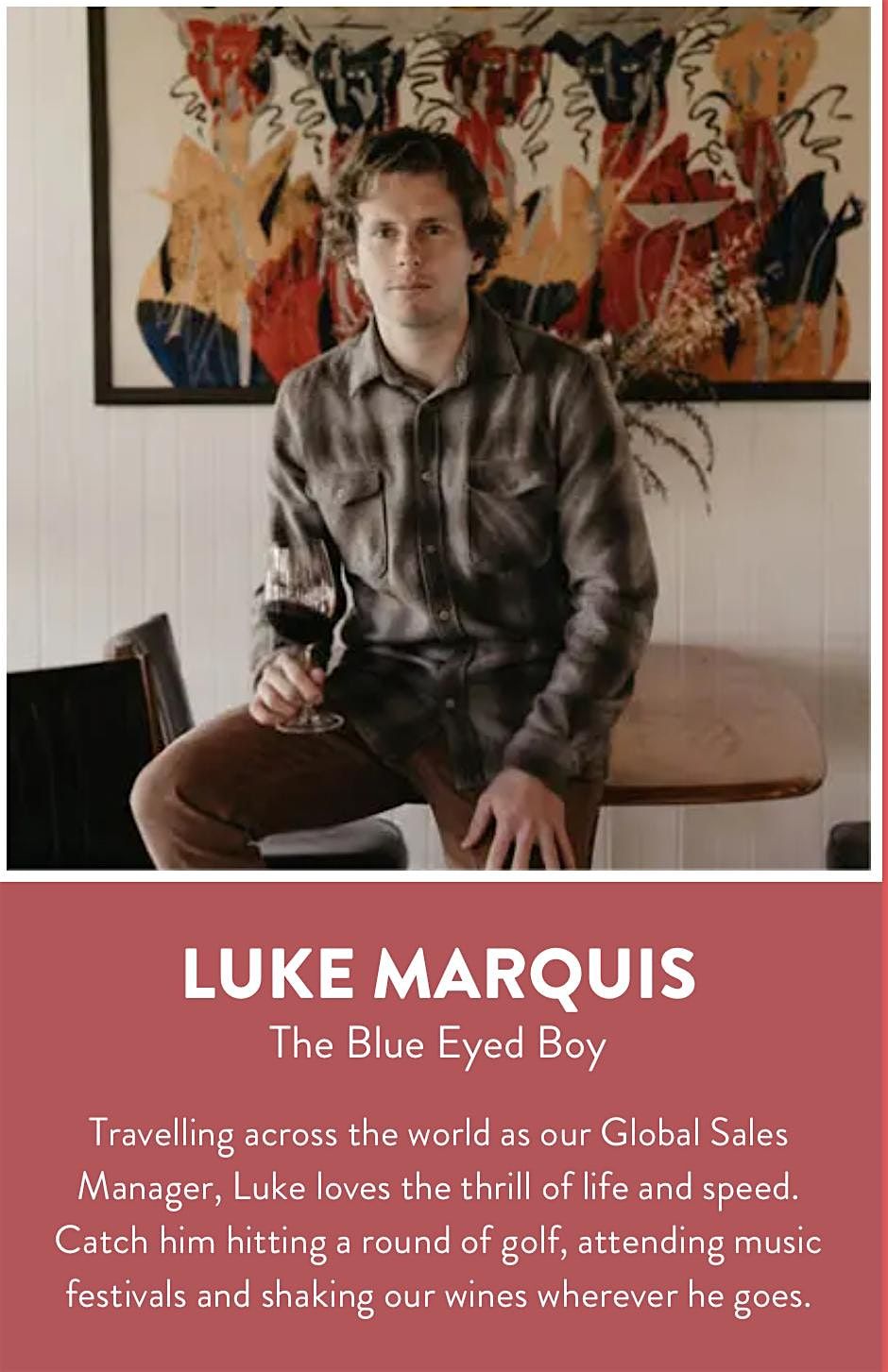 Luke Marquis of Australia's Mollydooker Wines Presentation and Pop Up