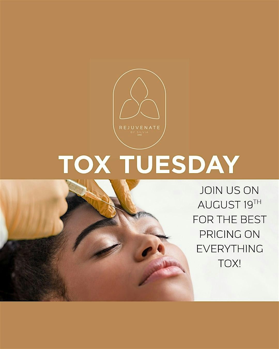 August Tox Tuesday at Rejuvenate By Silvia