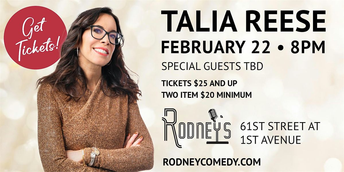 Talia Reese Headlines Rodney's Comedy Club!