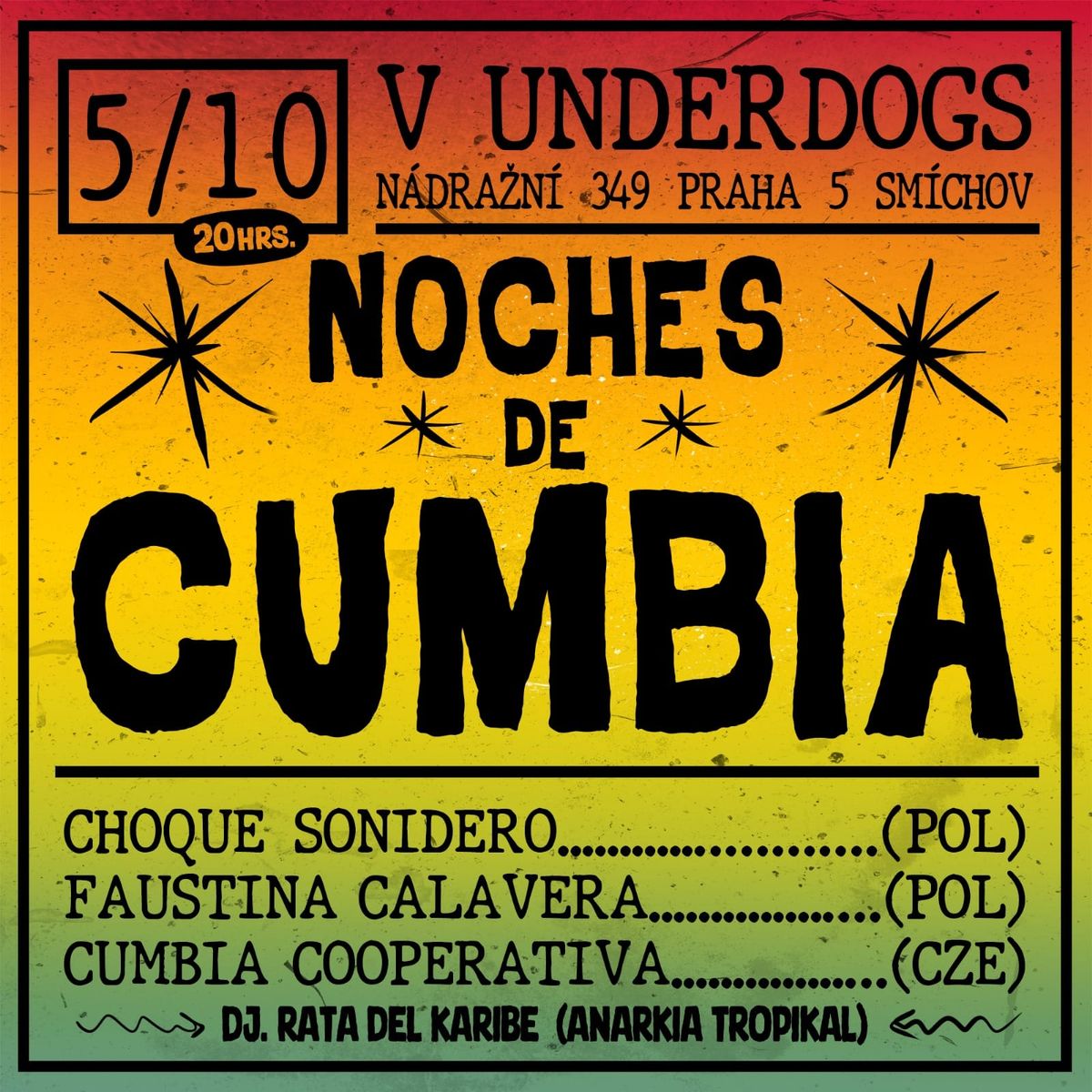 NOCHES DE CUMBIA: Cumbia Cooperativa + Choque Sonidero + Faustina Calavera 