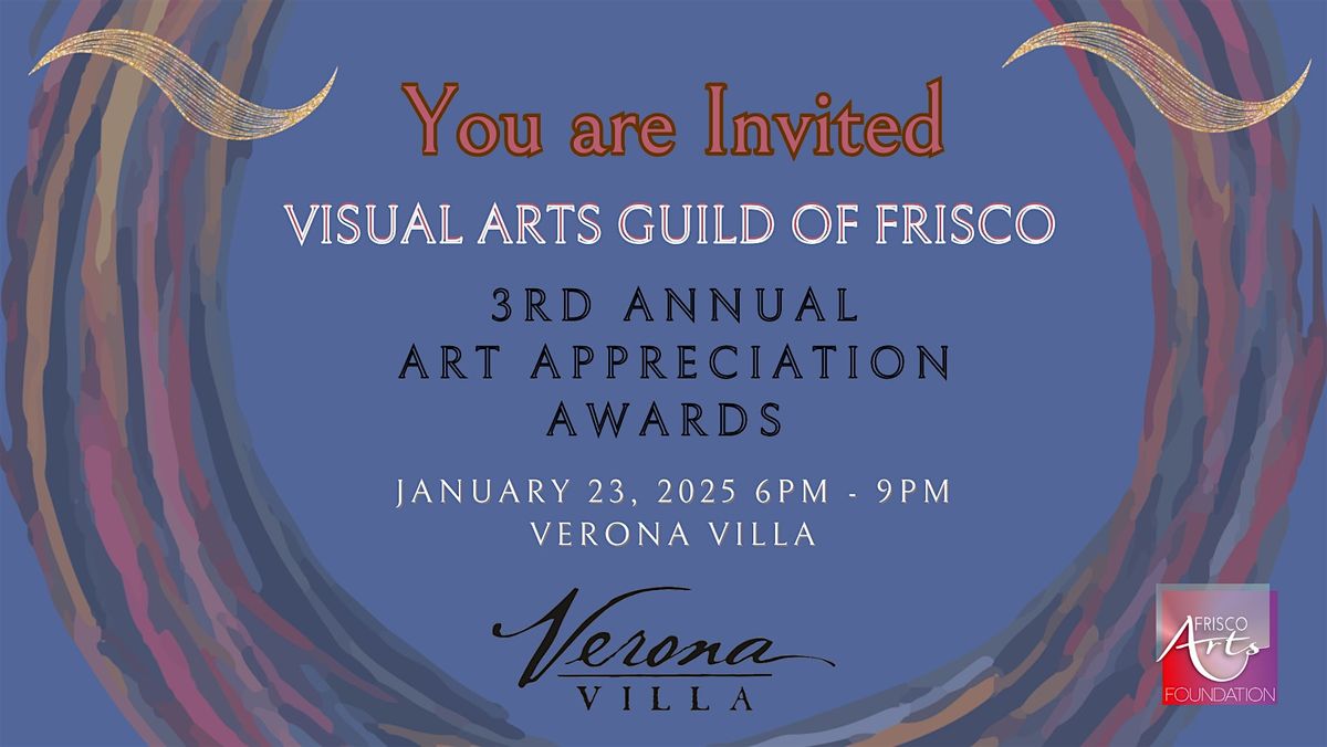 VAGF 3rd Annual Art Appreciation Awards - purchase tickets below