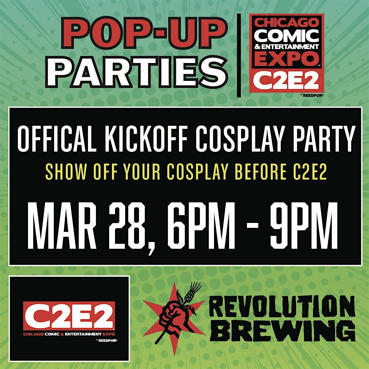 Official C2E2 Kickoff Cosplay Party at Revolution Brewing