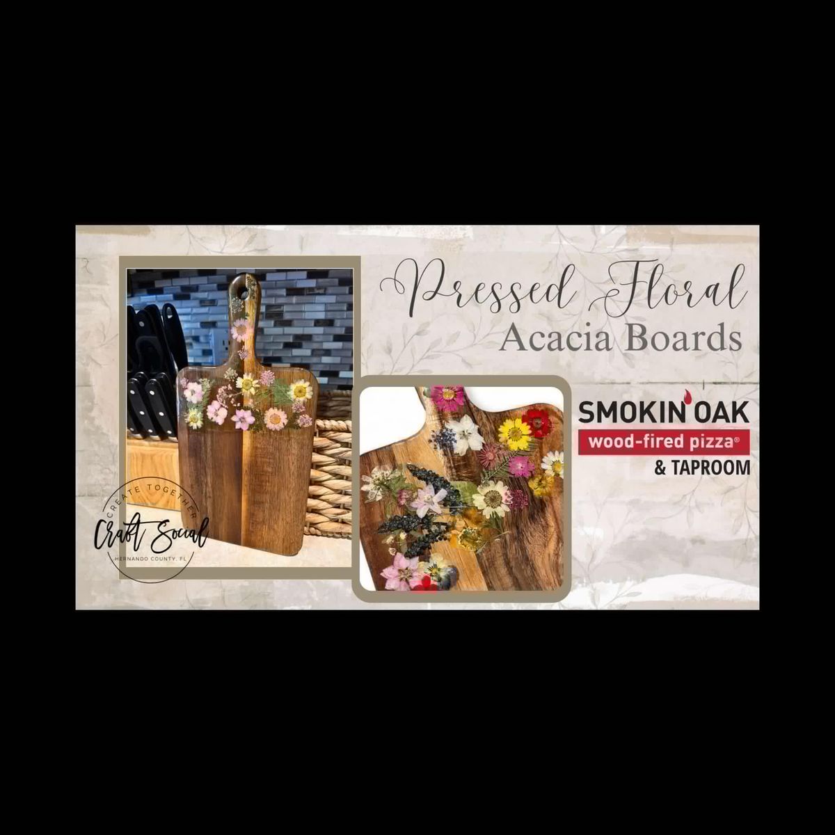 Floral Charcuterie Boards at Smokin' Oak Brooksville