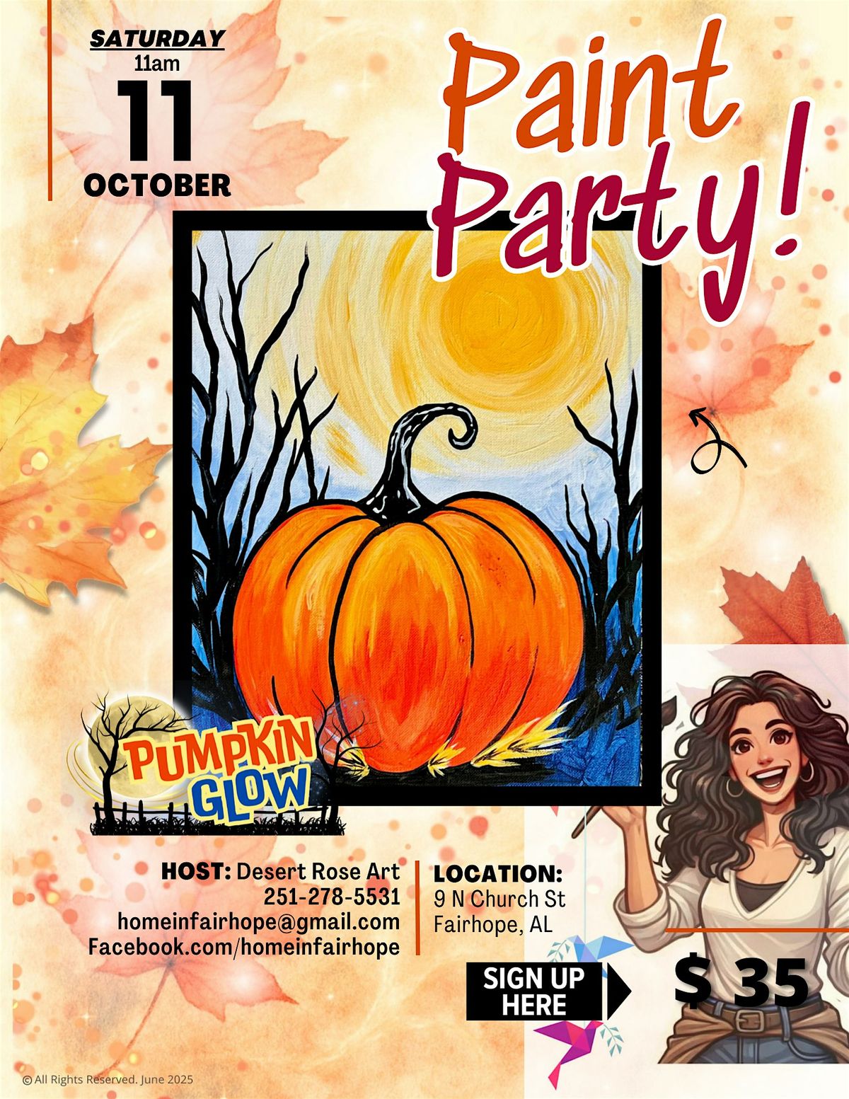 Pumpkin Glow Paint and Sip!