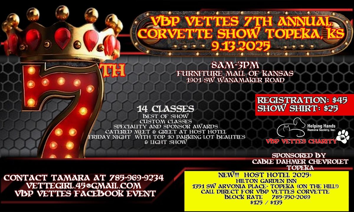 Save The Date! VBP VETTES 7th Annual Corvette Show!