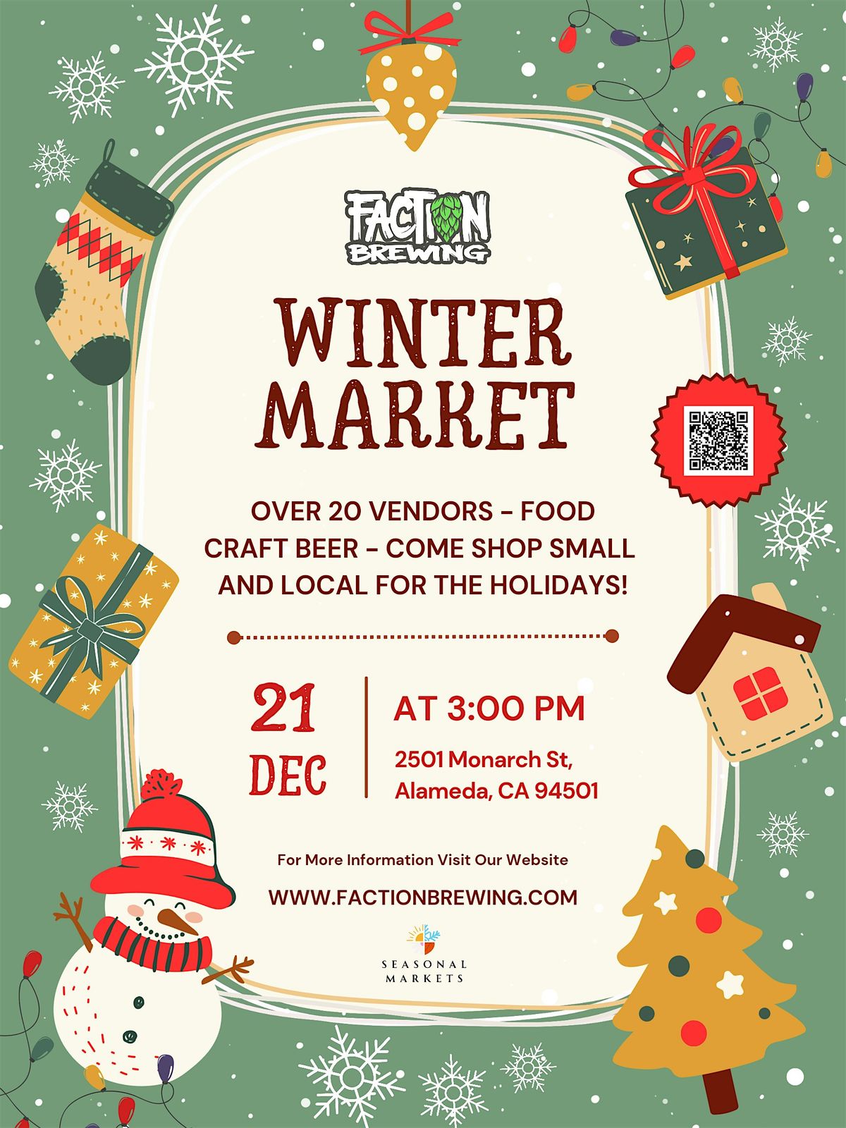 Faction Brewing Winter Market!