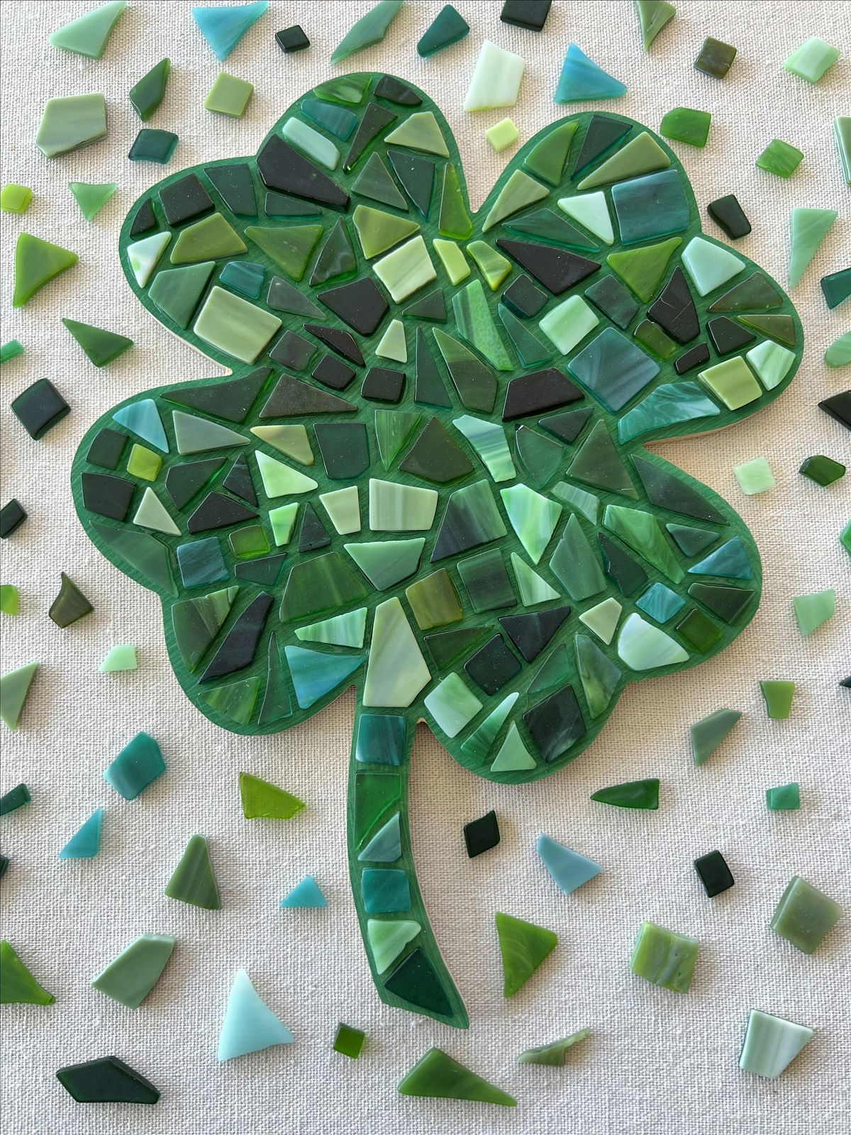 Glass Mosaic class - Four Leaf Clover