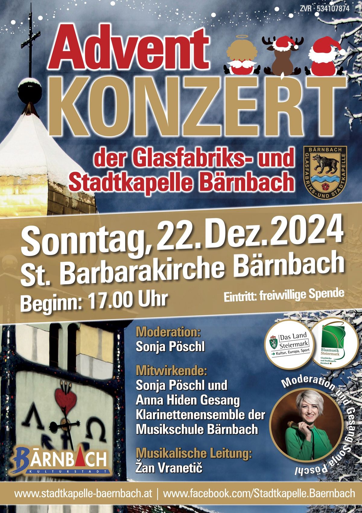 Adventkonzert der Glasfabriks- und Stadtkapelle B\u00e4rnbach