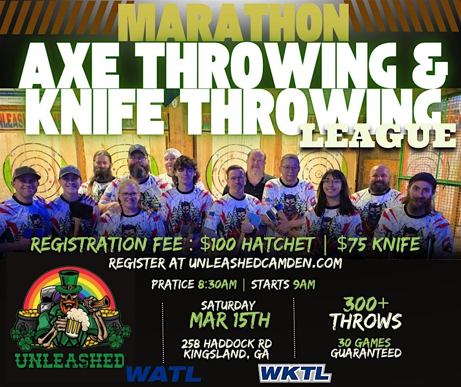 Kingsland, GA - Marathon Axe & Knife Throwing League (WATL & WKTL)