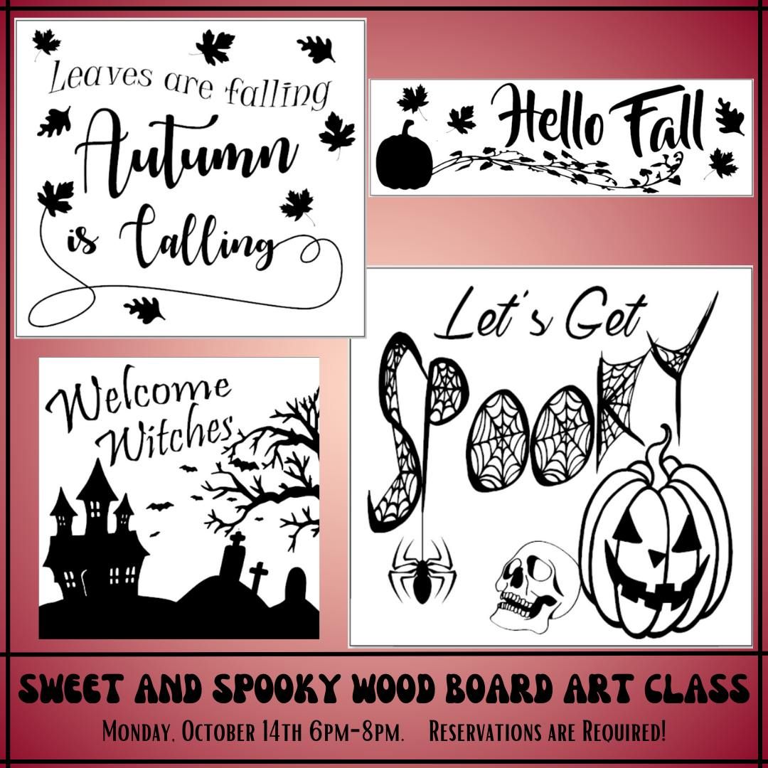 Sweet and Spooky Wood Board Art Class