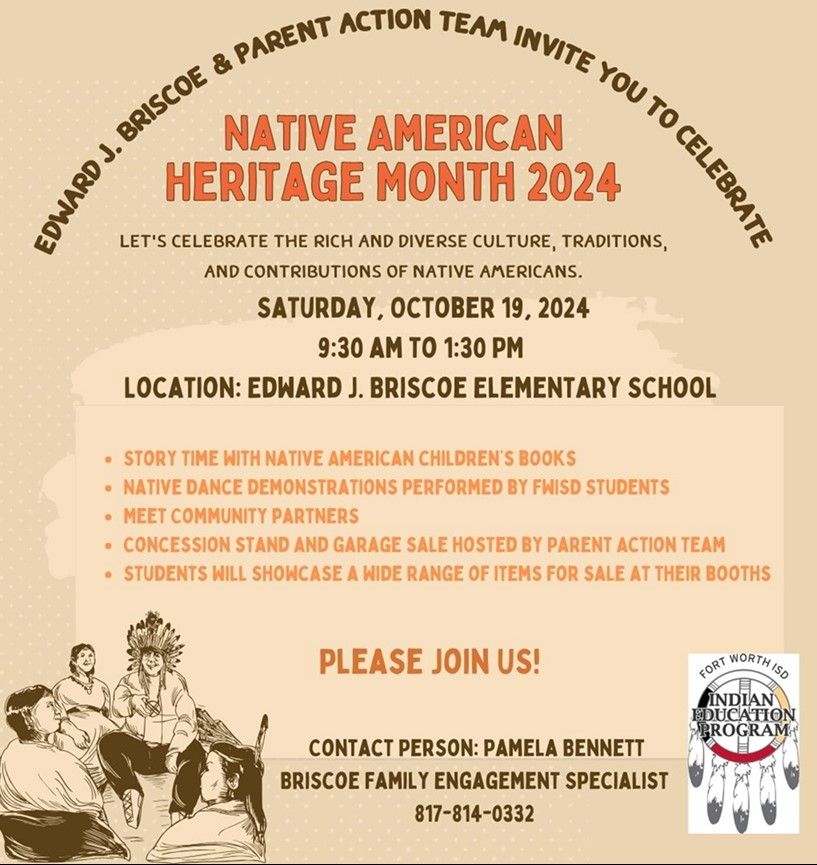 Native American Heritage Month 2024 @ Briscoe Elementary School 