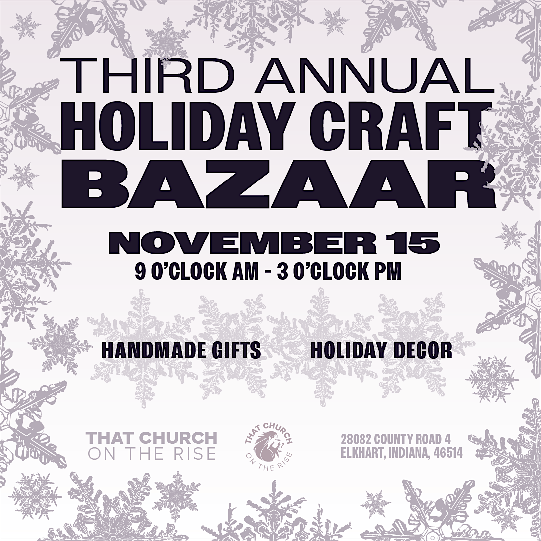 Third Annual TCOTR Holiday Craft Bazaar
