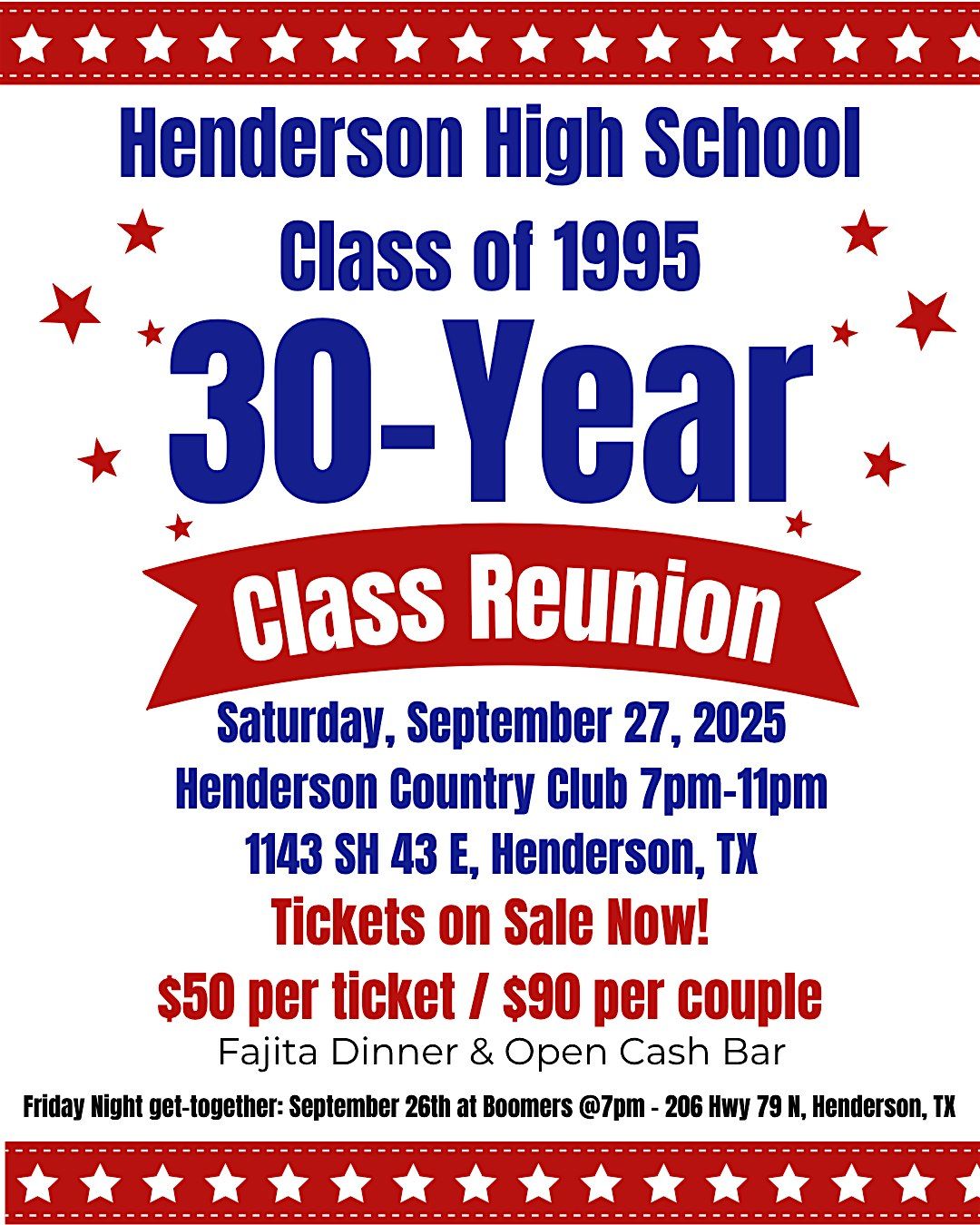 Henderson High School Class of 1995 - 30th Reunion