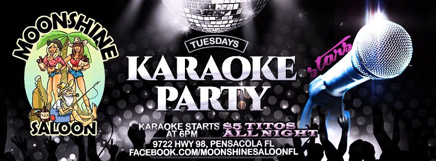 Tuesday Karaoke Party at Moonshine Saloon!