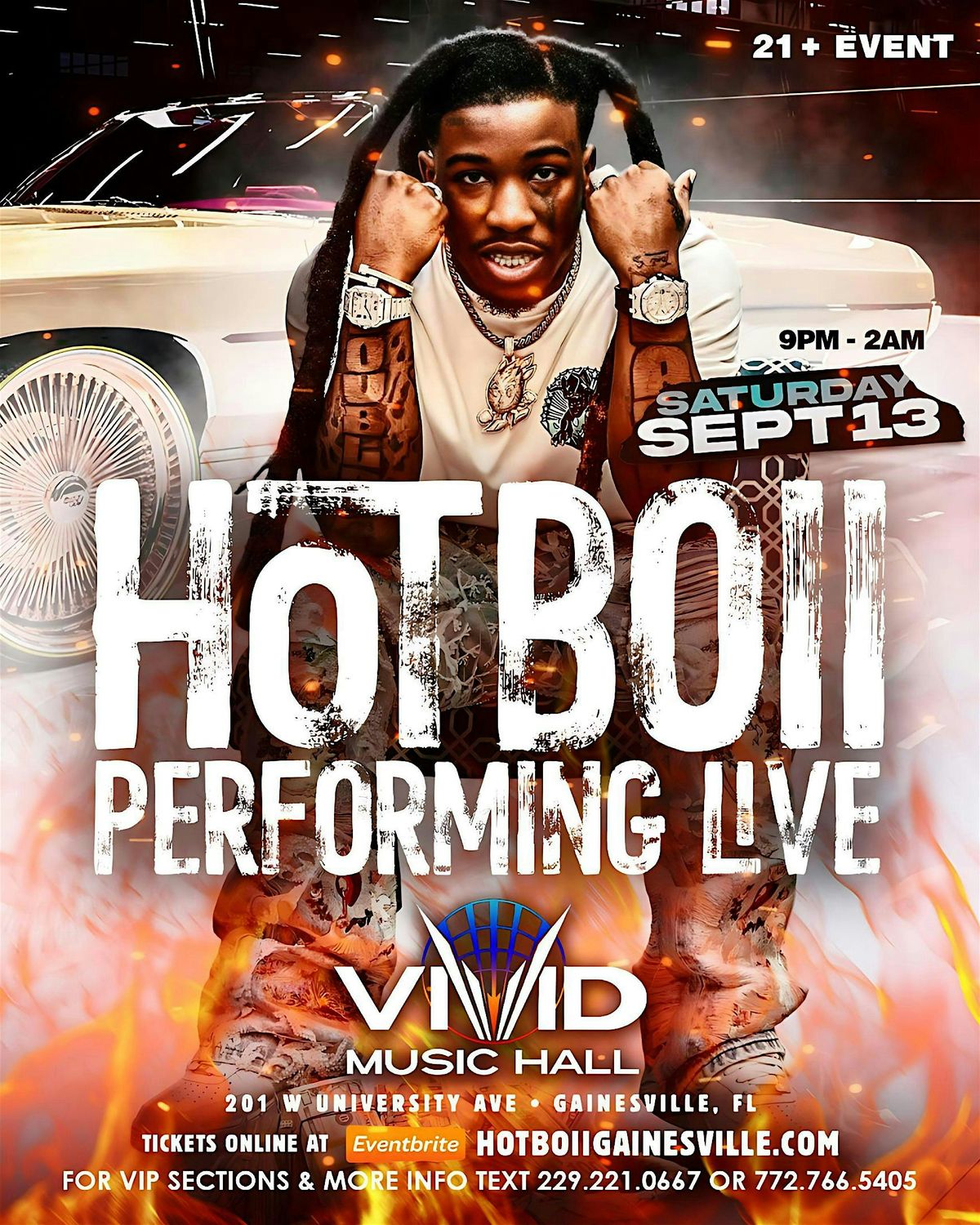 HOTBOII PERFORMING LIVE | VIVID MUSIC HALL GAINESVILLE FL