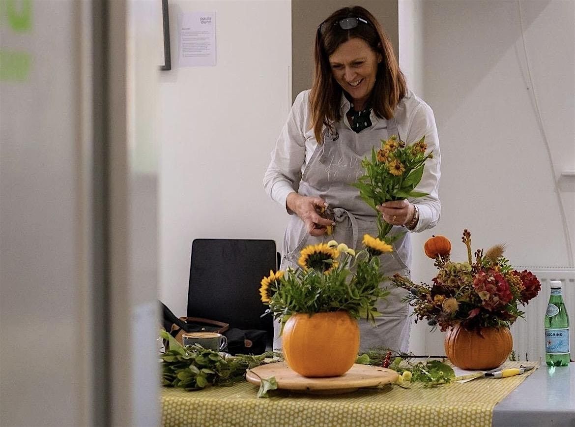 Autumnal Pumpkin Floral Arrangement