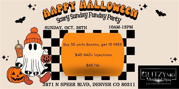 Scary Sunday Funday Party with Glitzy MD at our LoHi Denver location!