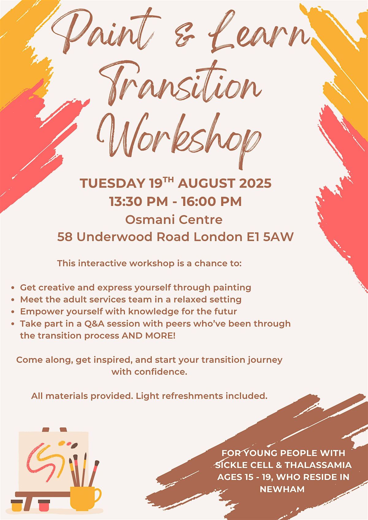 Paint & Learn Sickle Cell Transition Workshop