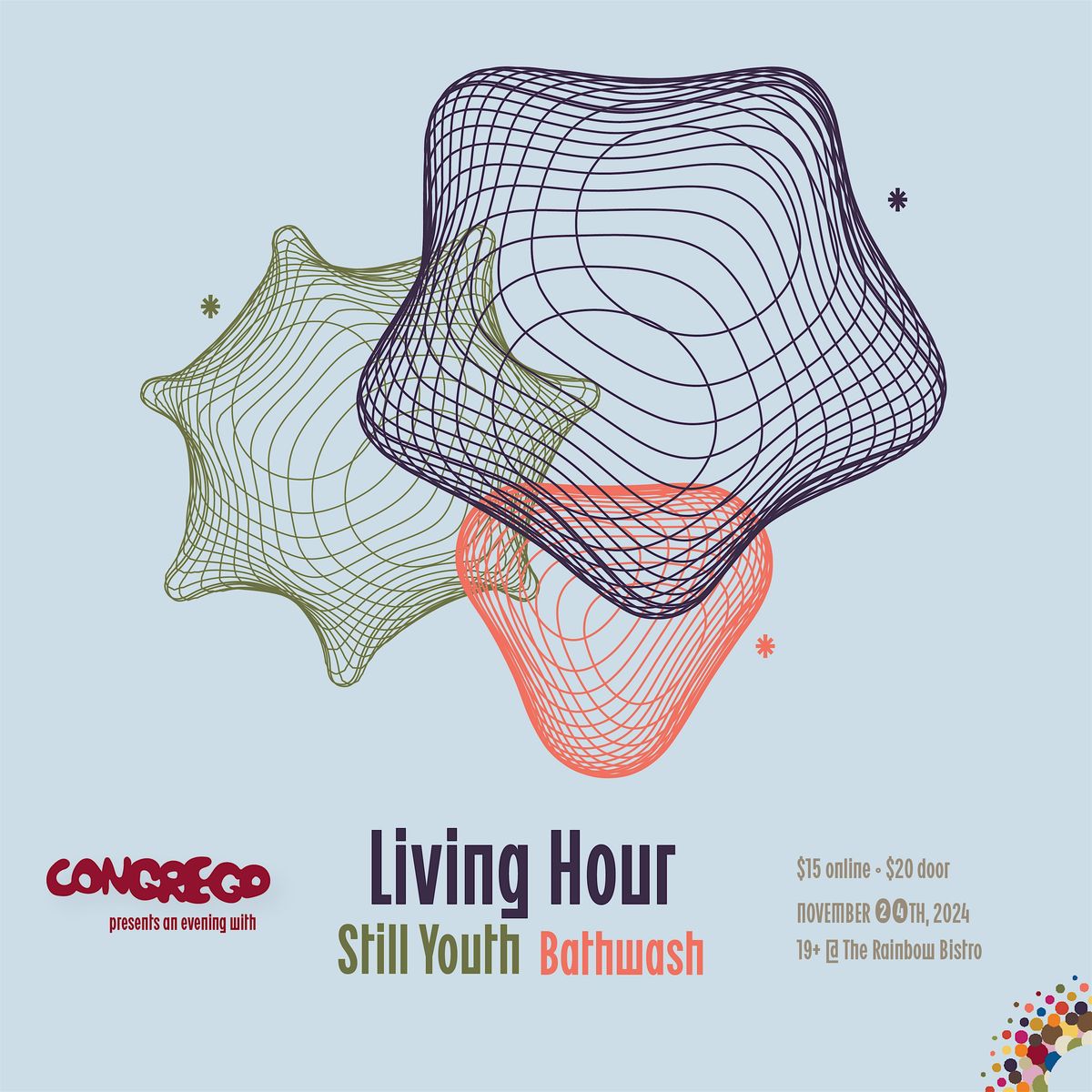 An evening with: Living Hour, Still Youth & Bathwash