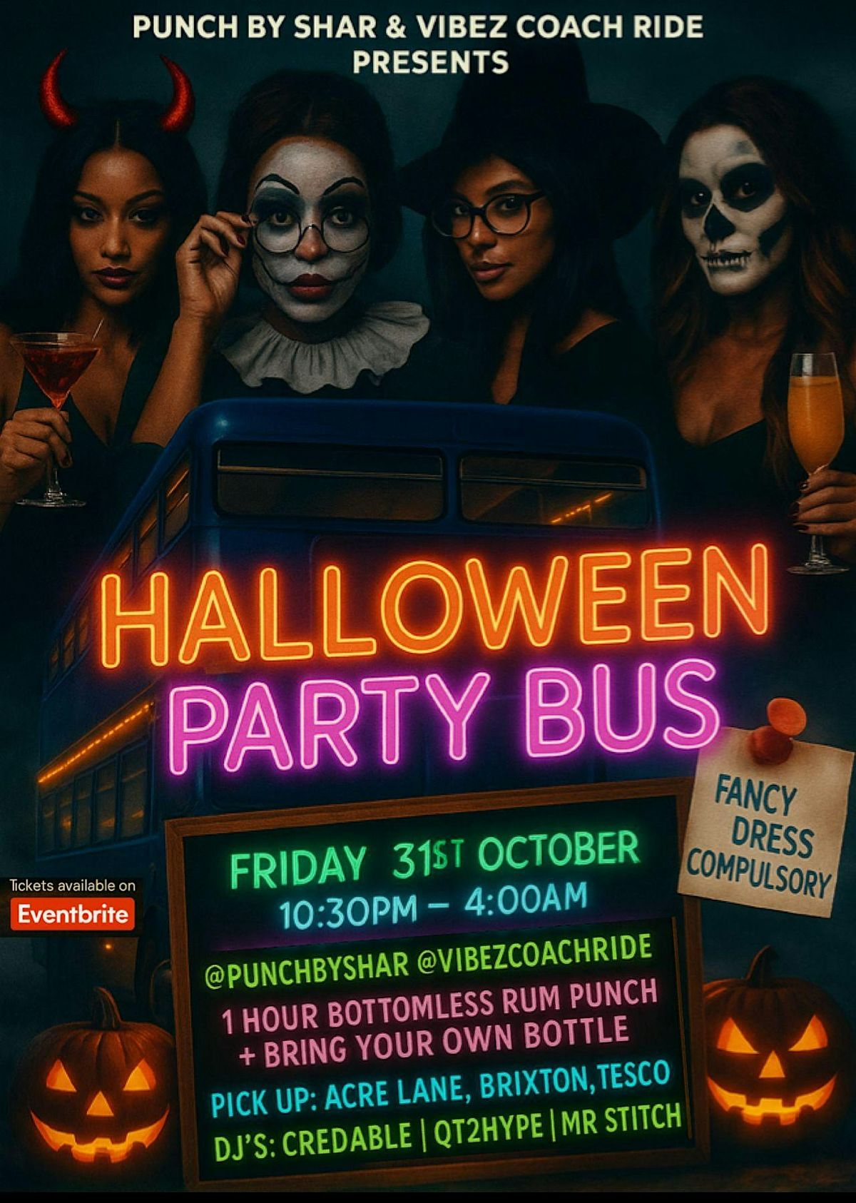 The Halloween Party Bus - Rum Punch & Vibes