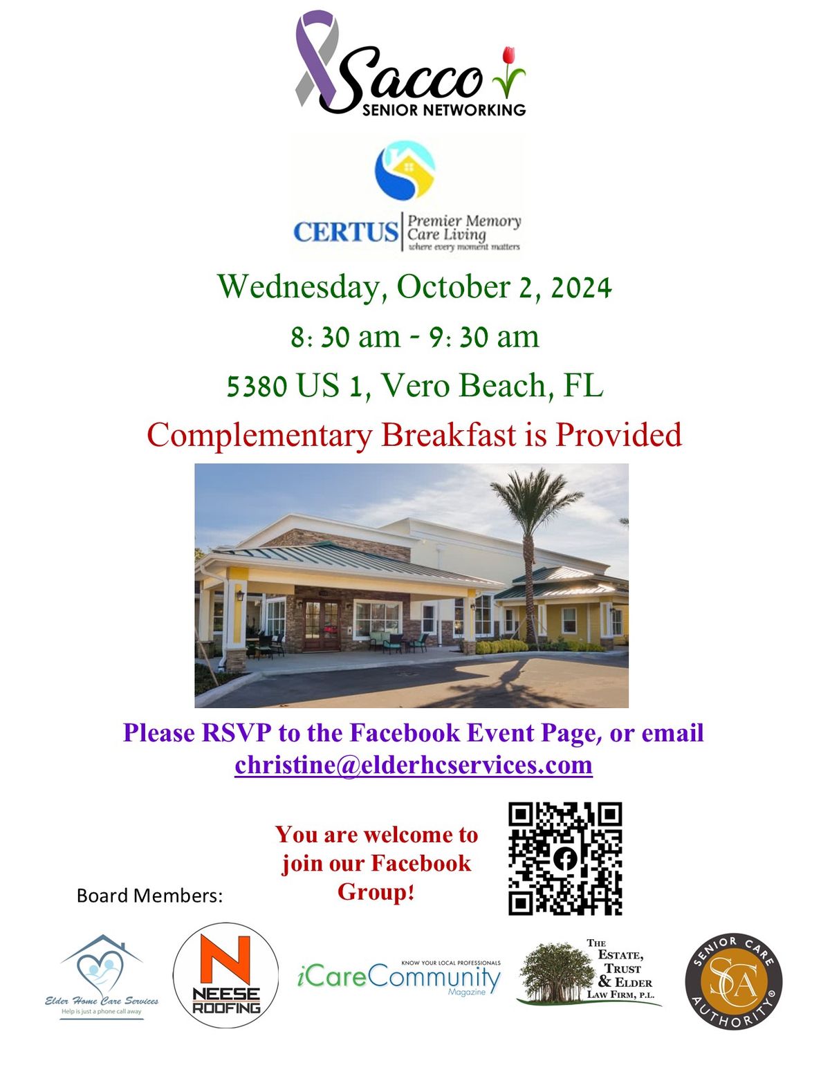 Sacco Senior Networking TC North Hosted By Certus Senior Living Vero Beach