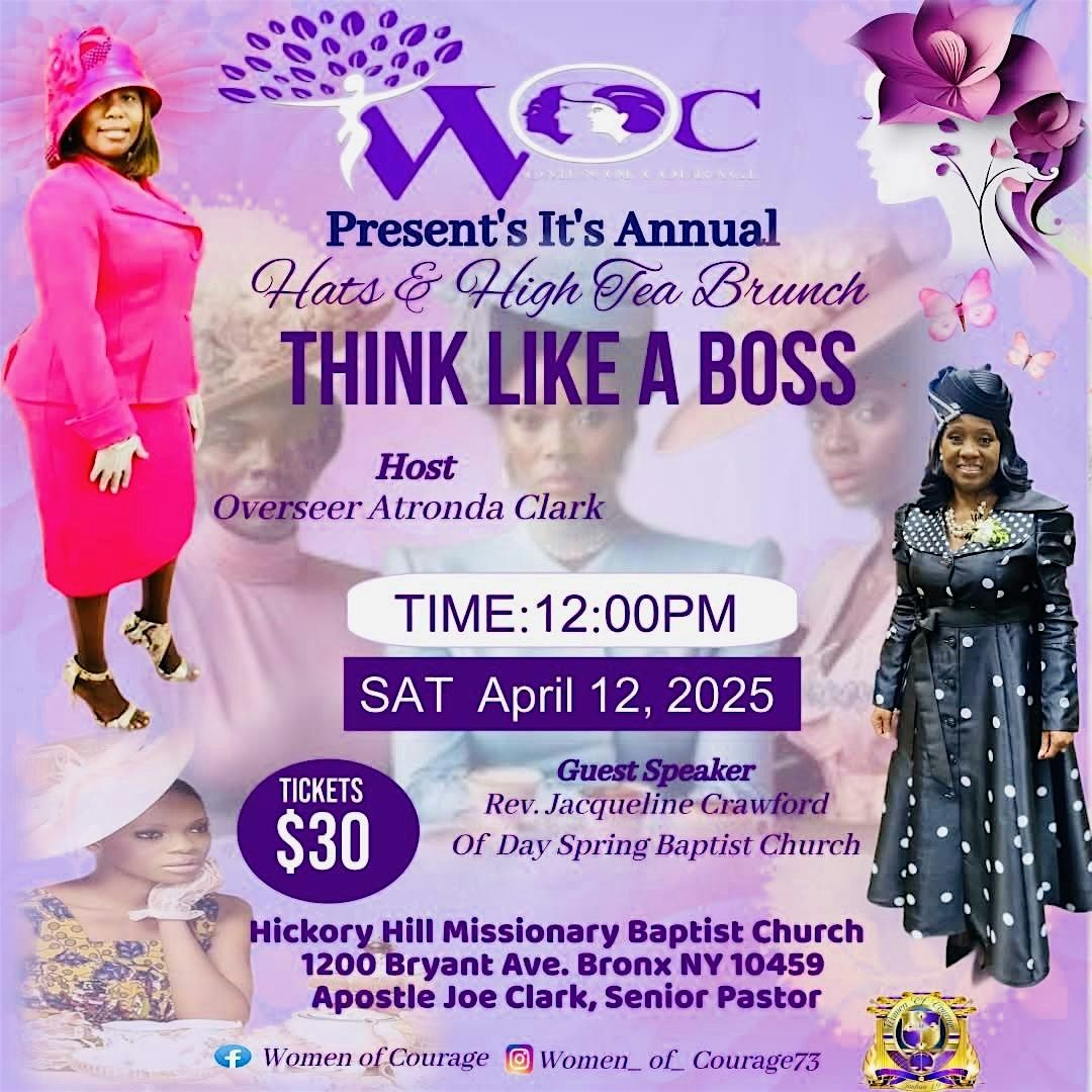 Women Of Courage Hats & High Tea (Think Like A Boss) women Lunch