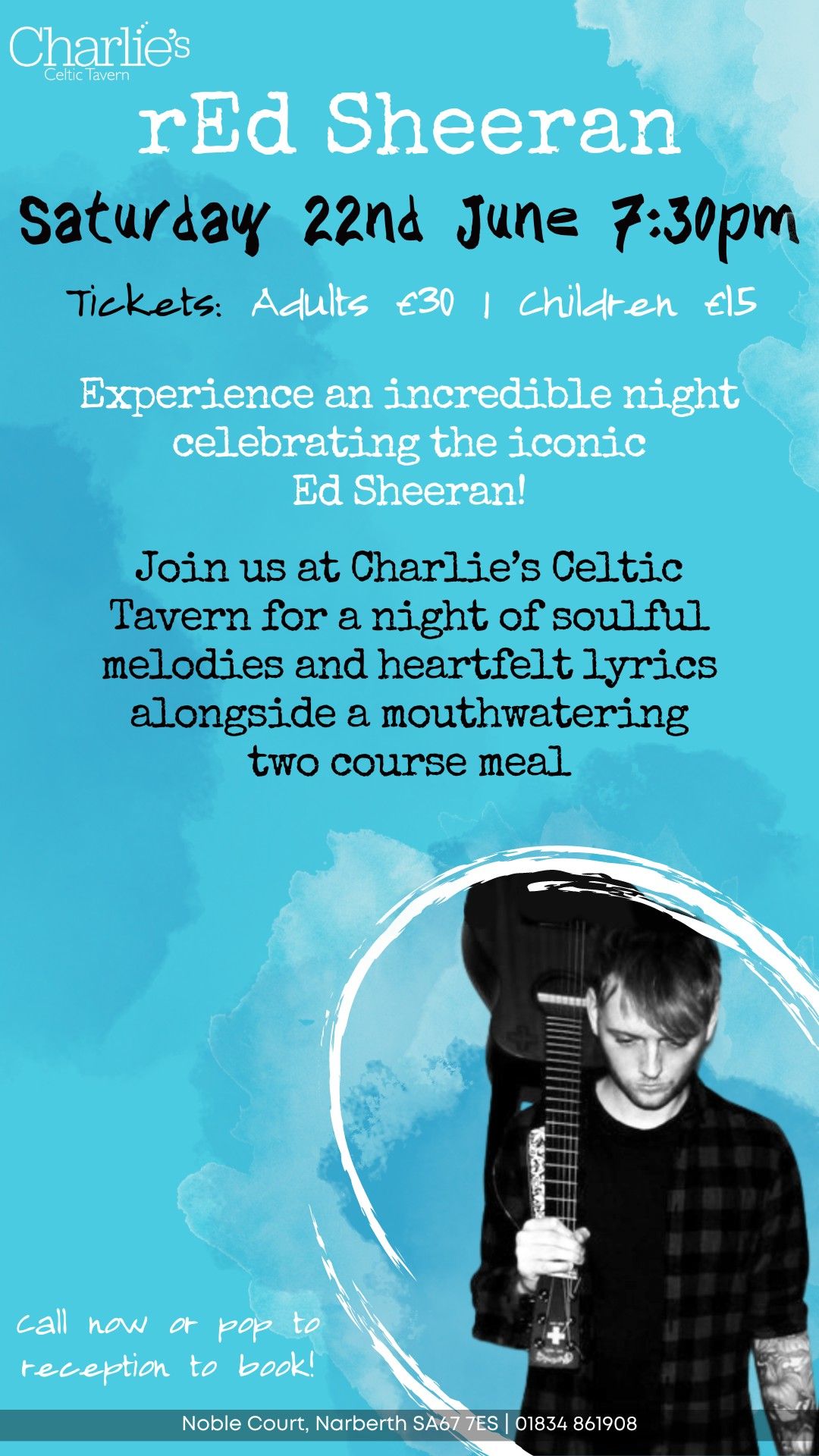 Ed Sheeran Tribute and meal