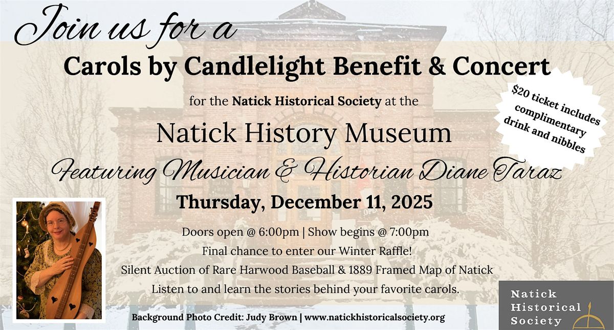 Carols by Candlelight Benefit & Concert for the Natick Historical Society