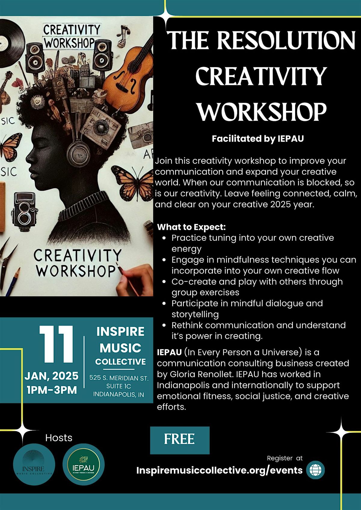 The Resolution INSPIRE Creativity Workshop presented by IEPAU &