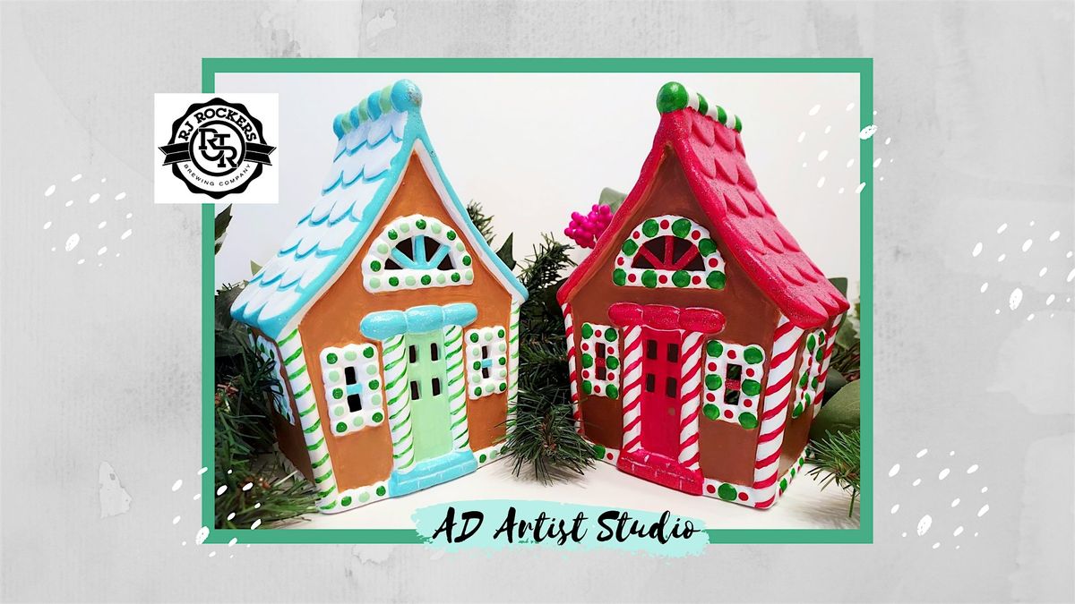 Ceramic Gingerbread House Paint & Pints