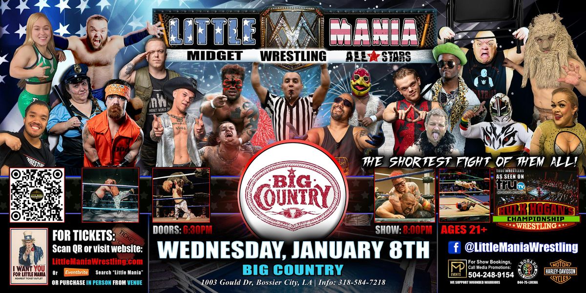 Bossier City, LA - Little Mania Midget Wrestling @ Big Country