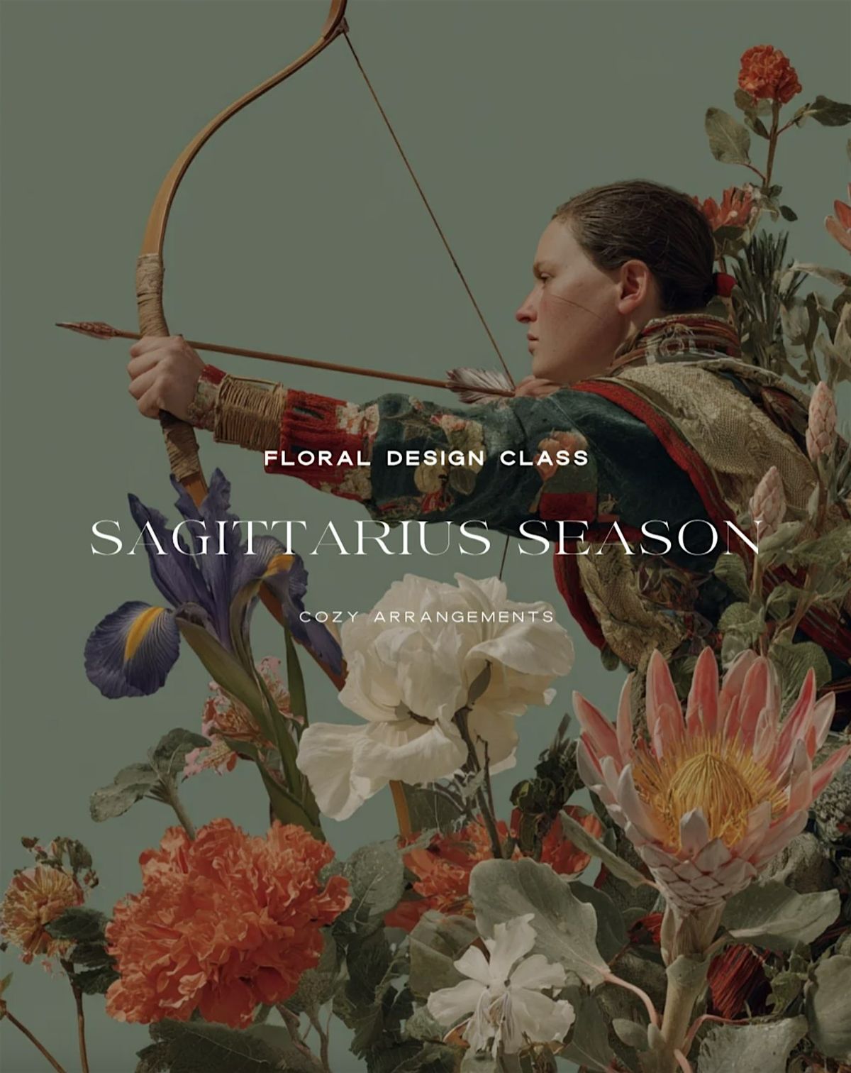 Sagittarius Season Floral Design Class with Plum Sage Flowers