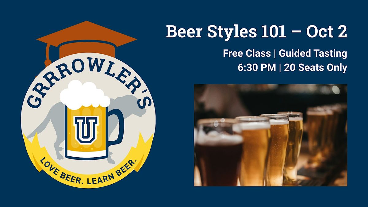 Beer Styles 101 at Grrrowler\u2019s U