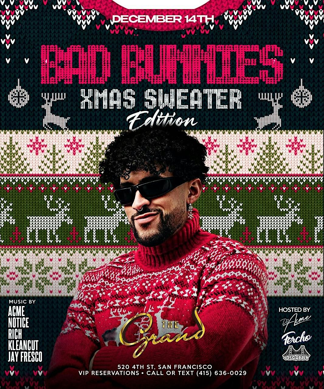 Bad Bunnies Xmas Sweater Edition at The Grand Nightclub 12.14.24