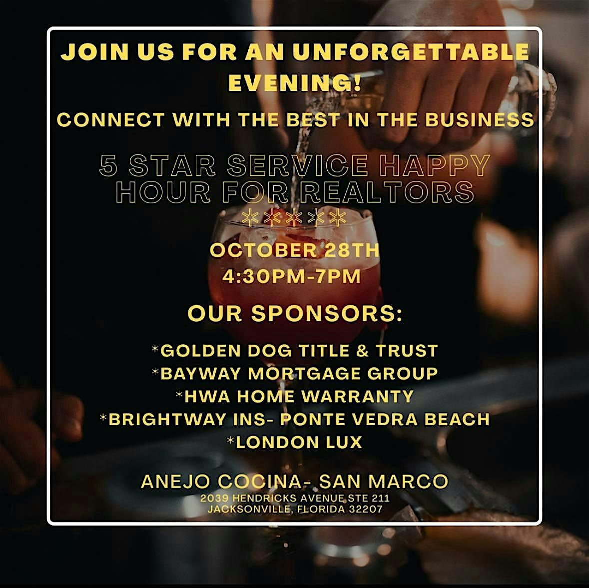 5 Star Service Realtor Happy Hour