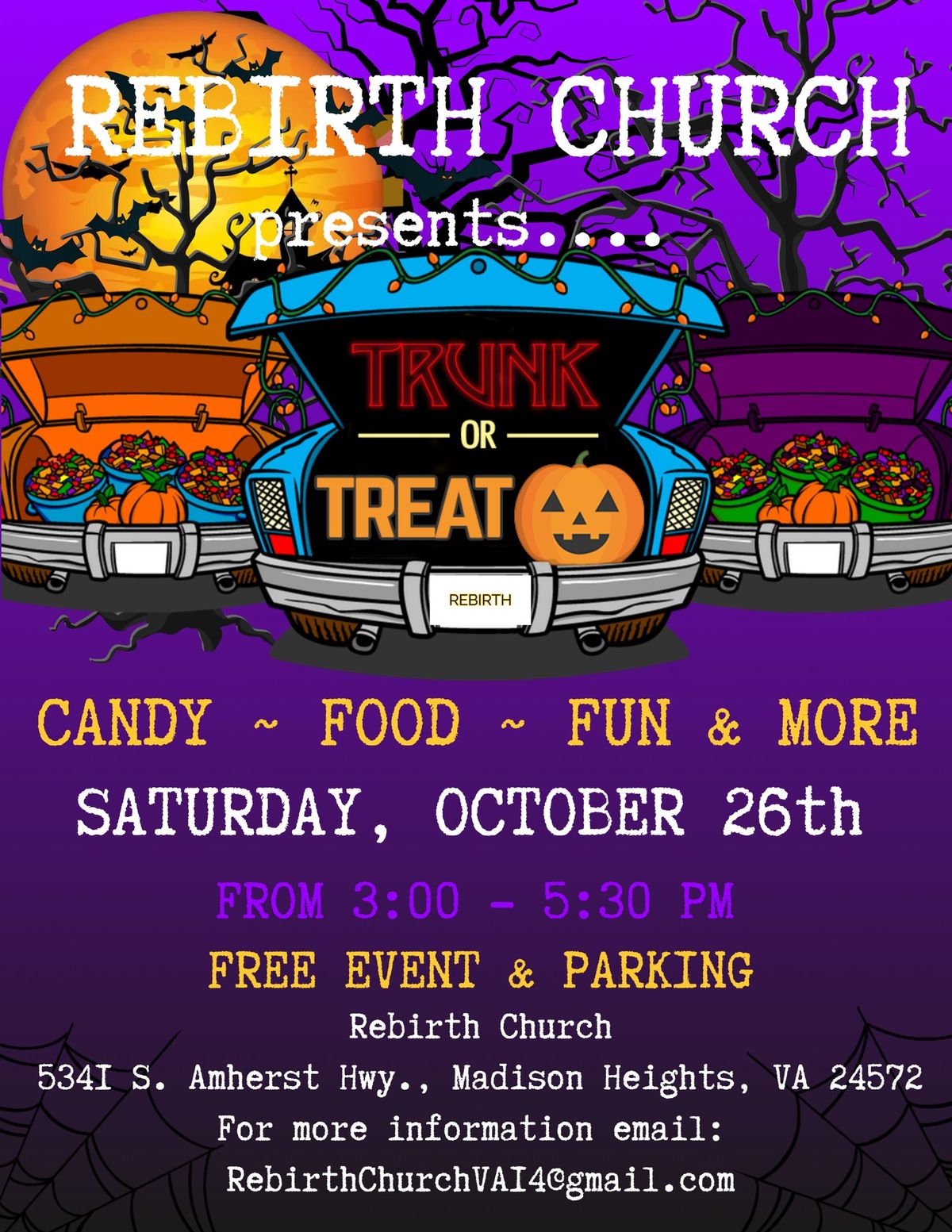 Rebirth Church - Annual Trunk-or-Treat